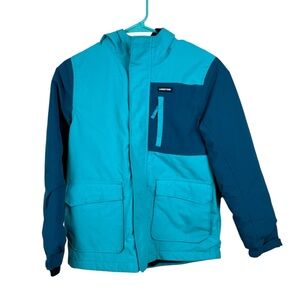 LANDS' END Grow-a-Long Boy's 10/12 Squall Fleece Lined Waterproof Jacket